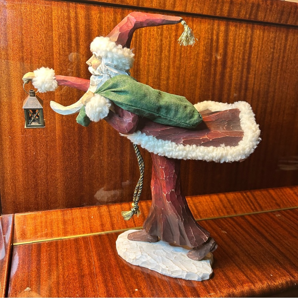 Festive Santa Figurine with Lantern